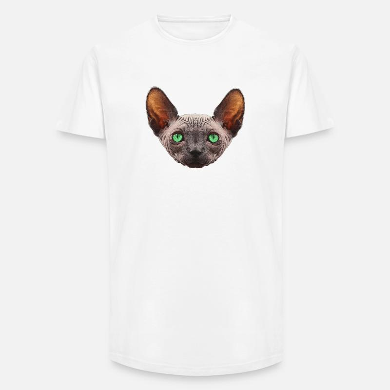 nacktkatze, sphings katze - Long Fit Männer T-Shirt - Weiß