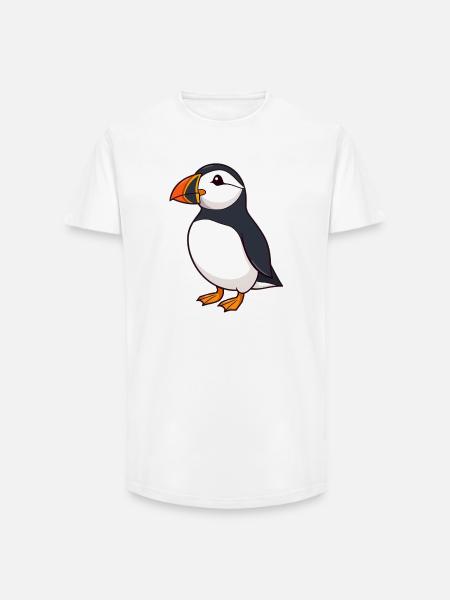 Papageientaucher Puffin - Long Fit Men's T-Shirt - white