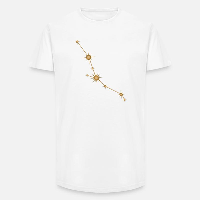 Sternbild Stier Sternzeichen Sternzeichen Golden - Long Fit Männer T-Shirt - Weiß