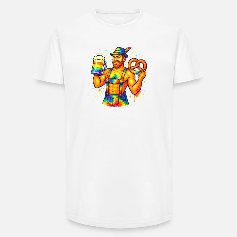 pride bavarian - Long Fit Männer T-Shirt - Weiß