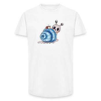 schneckenhaus blau - Long Fit Männer T-Shirt - Weiß - Vorne - AI Model Male 185 light (185cm)