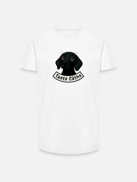 Schweißhund Tante Cäthe - Long Fit Männer T-Shirt - Weiß