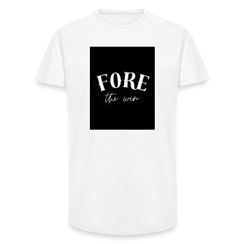 Fore the Win - Long Fit Men's T-Shirt - white - Front - AI Model Male 185 light (185cm)