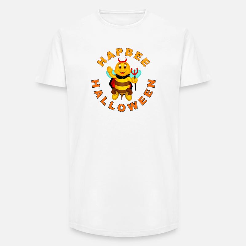 HAPBEE Halloween mit Text 2 - Long Fit Männer T-Shirt - Weiß