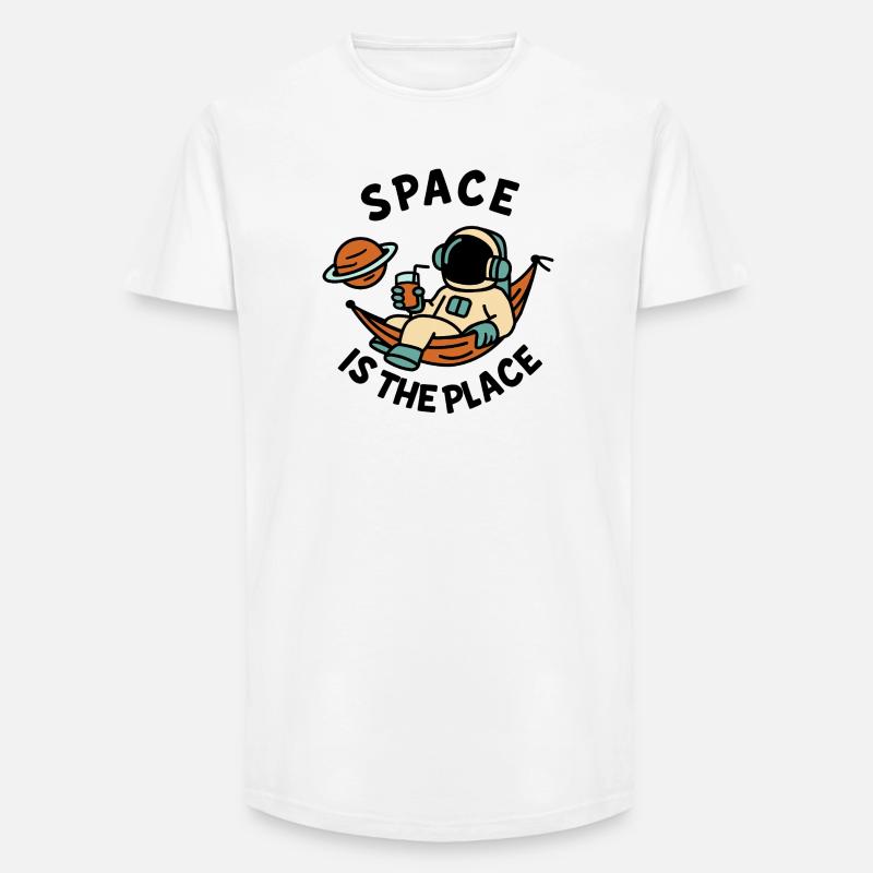 Space Explorer Astronaut Entspannendes Design - Long Fit Männer T-Shirt - Weiß