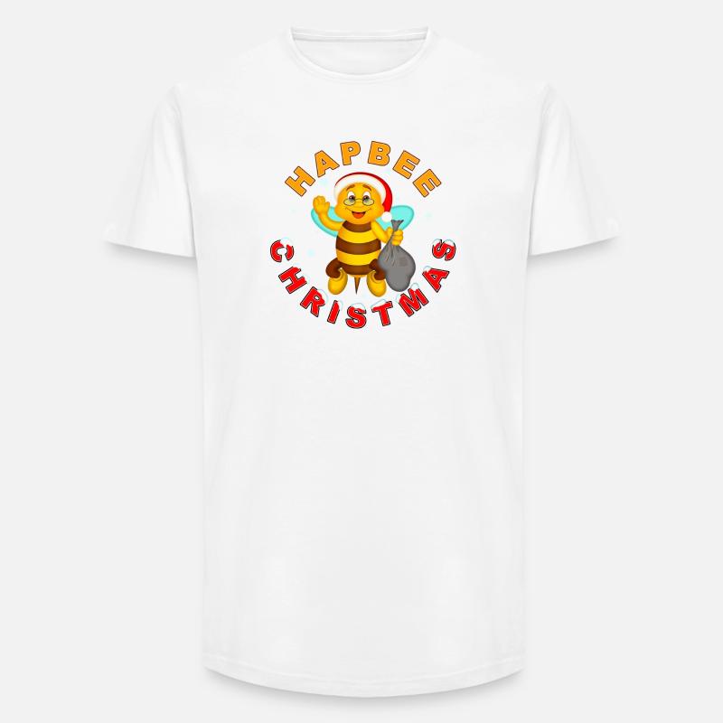 HAPBEE Weihnachten mit Text 2 - Long Fit Männer T-Shirt - Weiß