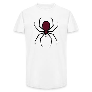 Spooky Halloween Creepy Goth Spider 3 - Long Fit Men's T-Shirt - white - Front - AI Model Male 185 light (185cm)