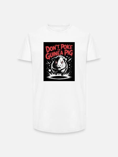 Warnung vor gefährlichem Meerschweinchen - Long Fit Men's T-Shirt - white