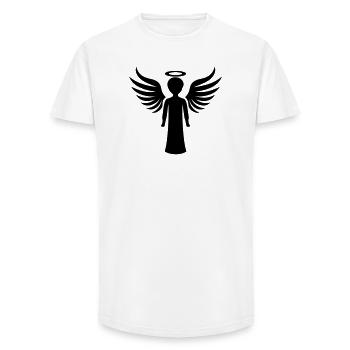 Angel Symbol - Long Fit Men's T-Shirt - white - Front - AI Model Male 185 light (185cm)
