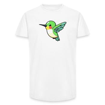 Colibri - T-shirt coupe longue homme - blanc - Devant - AI Model Male 185 light (185cm)