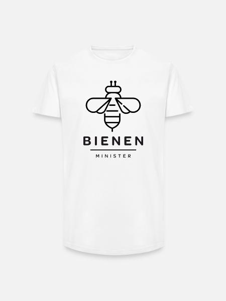 Bienenminister_ZW - Long Fit Men's T-Shirt - white