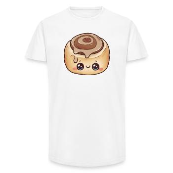 Süße Zimtschnecke Kawaii - Long Fit Männer T-Shirt - Weiß - Vorne - AI Model Male 185 light (185cm)