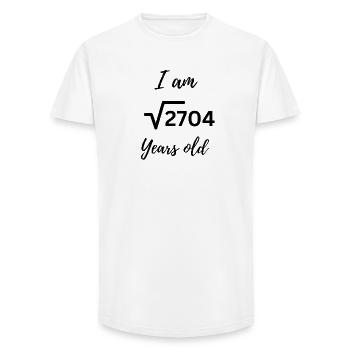 √2704 – 52 Jahre jung - Long Fit Männer T-Shirt - Weiß - Vorne - AI Model Male 185 light (185cm)