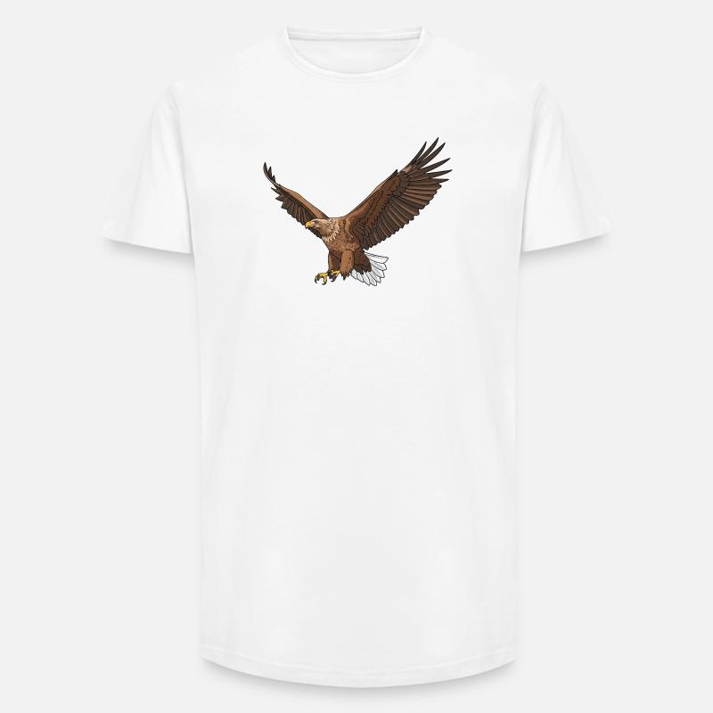 White-tailed Eagle Haliaeetus albicilla Eagle - Long Fit Men's T-Shirt - white