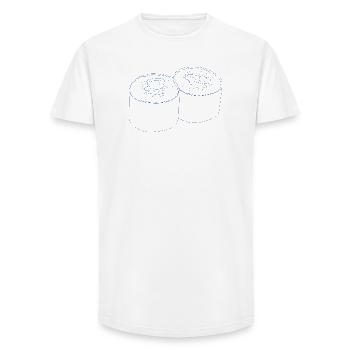Conception de sushis - T-shirt coupe longue homme - blanc - Devant - AI Model Male 185 light (185cm)