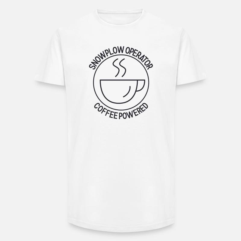 Snowplow Operator Coffee Powered Schneepflugfahrer - Long Fit Männer T-Shirt - Weiß