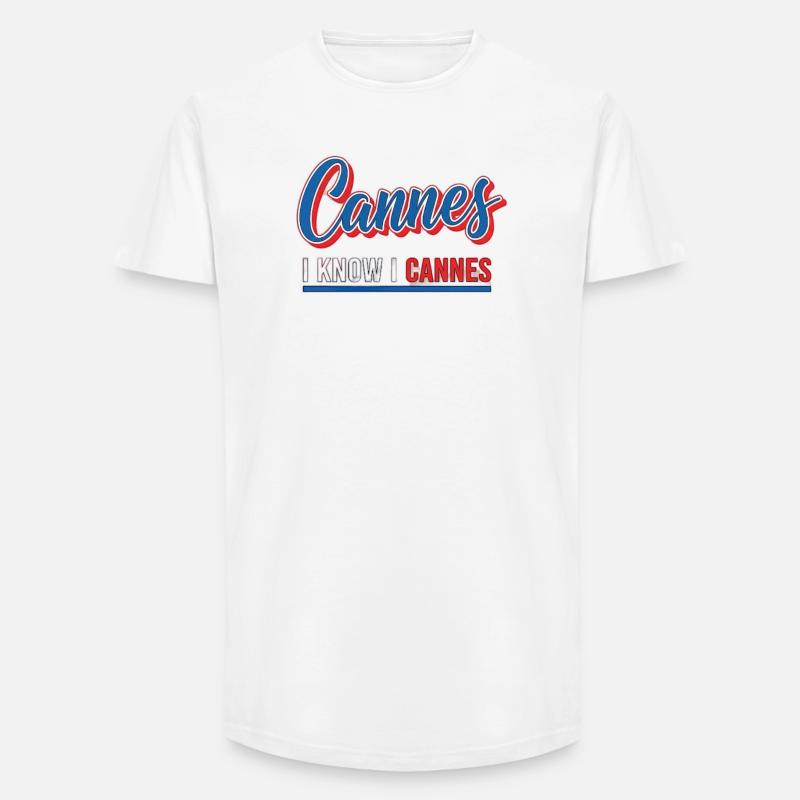 I know I Cannes Retro Design - Long Fit Männer T-Shirt - Weiß