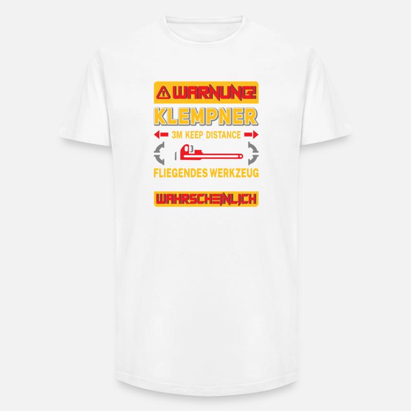 Heating Engineer Heating Construction Plumber Plumber - Long Fit Men's T-Shirt - white
