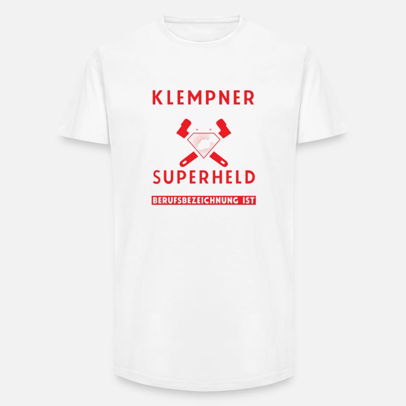 Heating Engineer Heating Construction Plumber Plumber - Long Fit Men's T-Shirt - white
