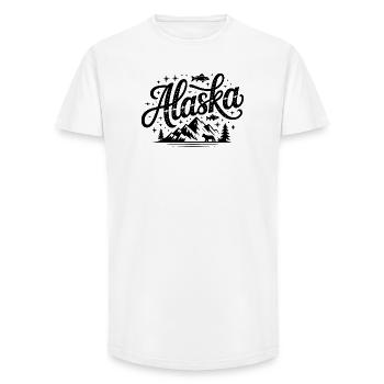 Alaska - Souvenir USA State Design - Long Fit Men's T-Shirt - white - Front - AI Model Male 185 light (185cm)