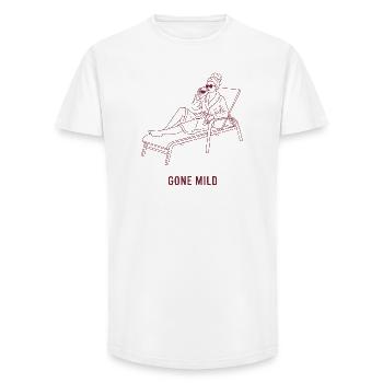 Mariée Demoiselle D’honneur Spa Bachelorette Mild Is The New - T-shirt coupe longue homme - blanc - Devant - AI Model Male 185 light (185cm)