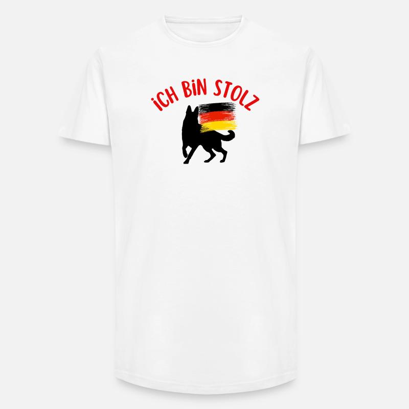 Ich bin Deutscher - Long Fit Männer T-Shirt - Weiß