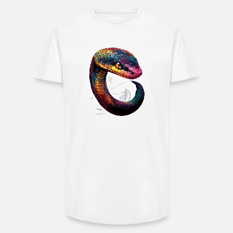 snake, python, cobra, rattlesnake, snakes - Long Fit Men's T-Shirt - white