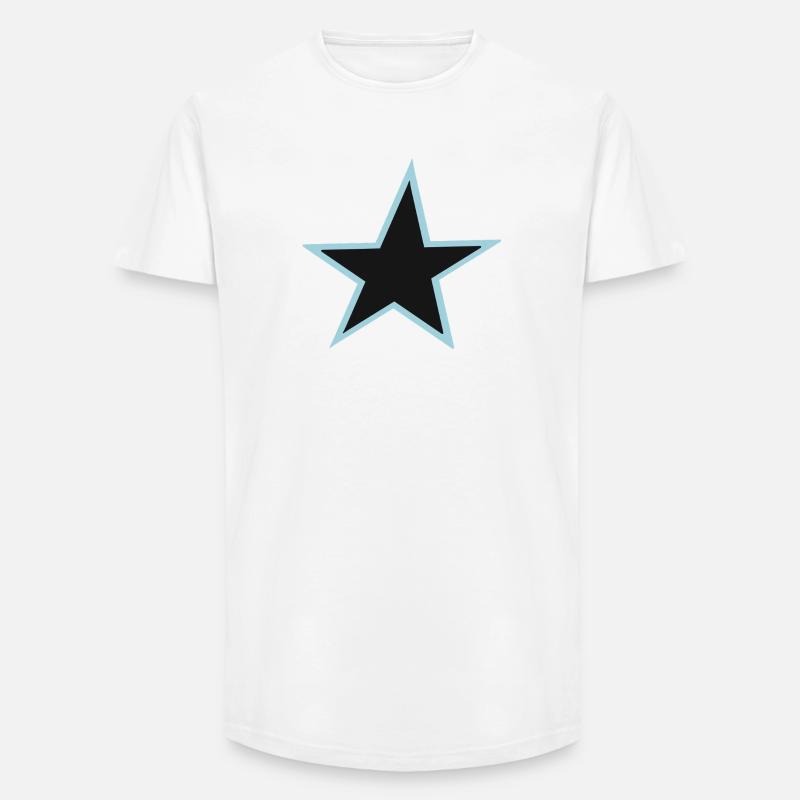 Abstrakte Bunte Sternzeichnung - Long Fit Männer T-Shirt - Weiß