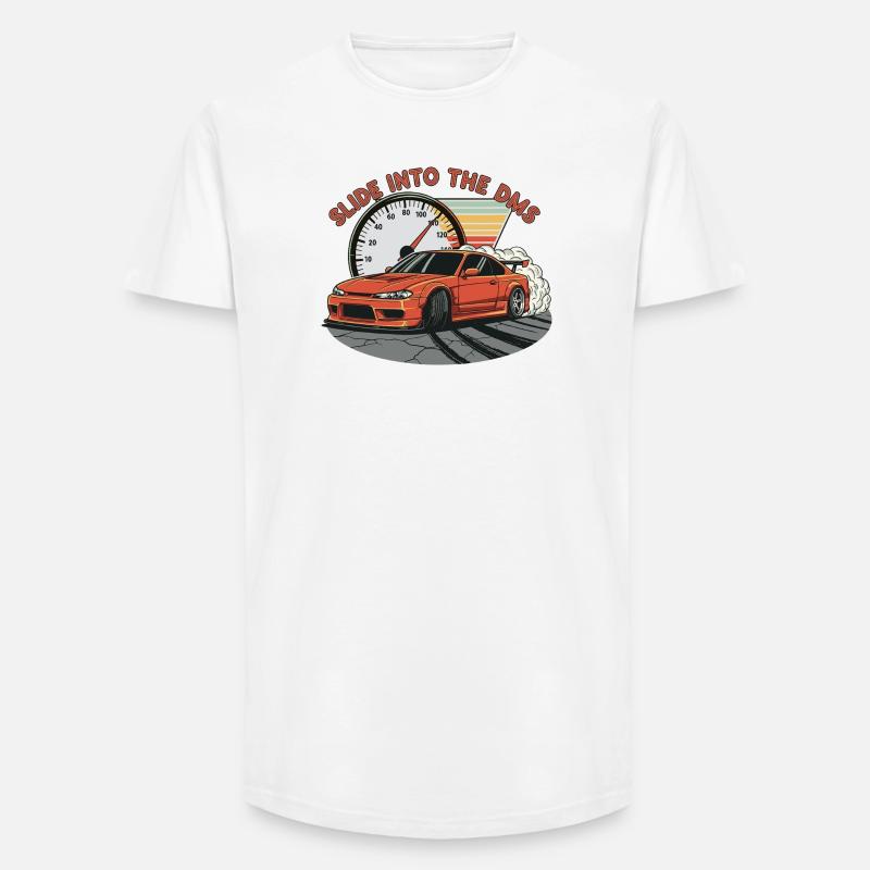 Slide into the DMS - Long Fit Männer T-Shirt - Weiß