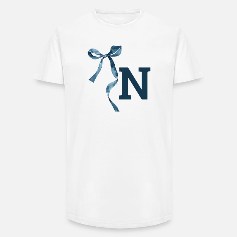 Monogramm n Geschenkidee - Long Fit Männer T-Shirt - Weiß