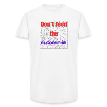 Motivation to Beat Algorithms - Long Fit Men's T-Shirt - white - Front - AI Model Male 185 light (185cm)
