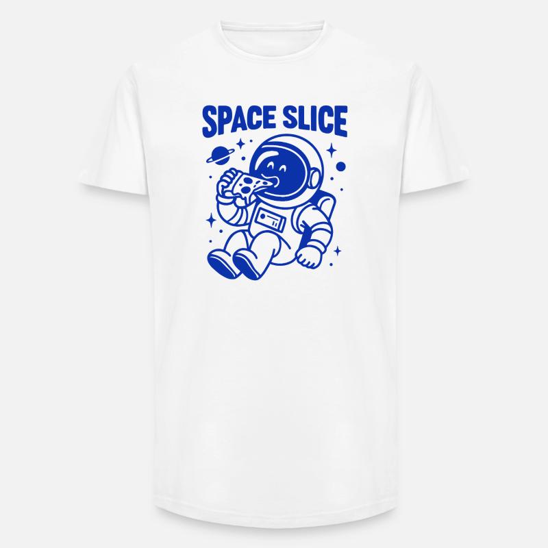 Conception de bébé astronaute de l’espace - T-shirt coupe longue homme - blanc