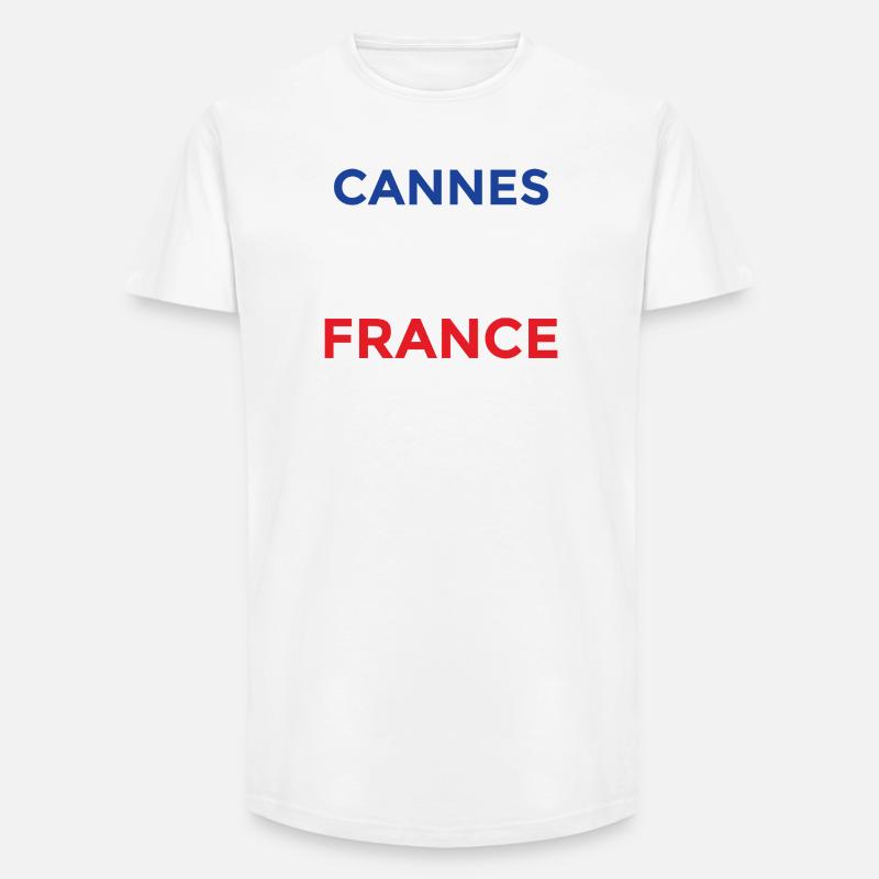Cannes Liebe Frankreich Design - Long Fit Männer T-Shirt - Weiß