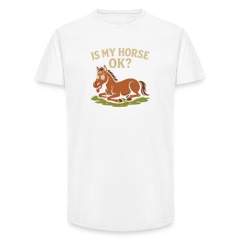Is my skateboard okay? - Long Fit Men's T-Shirt - white - Front - AI Model Male 185 light (185cm)