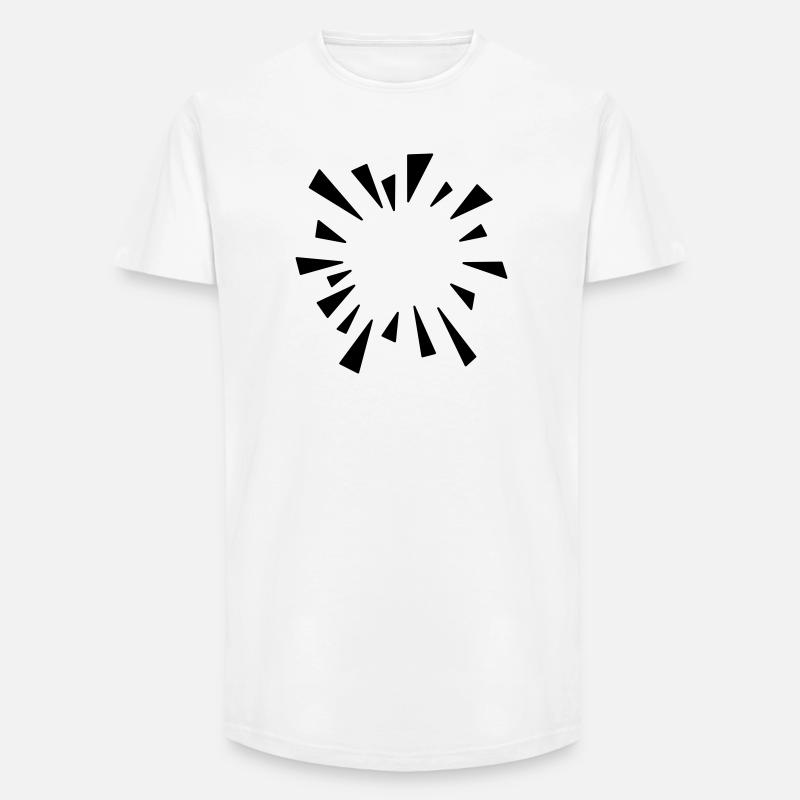 Comic Effekt geplatzter Luftballon - Long Fit Männer T-Shirt - Weiß
