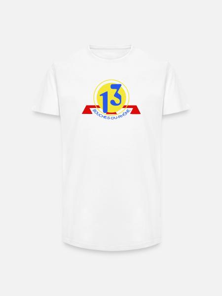 Logo 13 Bouches-du-Rhône - Long Fit Men's T-Shirt - white