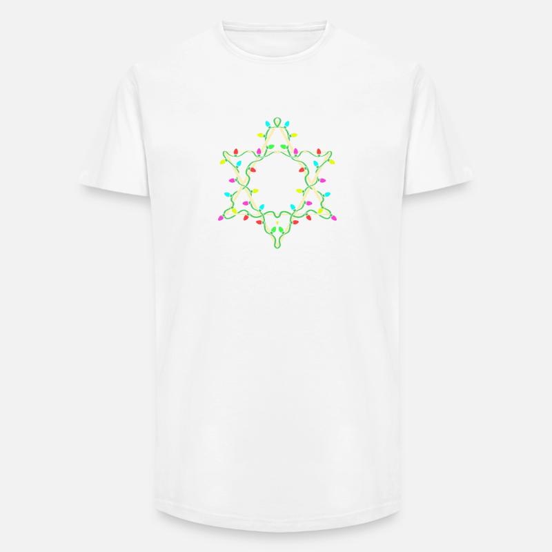 Hanoukka Hanoukka Hanoukka - T-shirt coupe longue homme - blanc