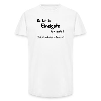 The only one - Long Fit Men's T-Shirt - white - Front - AI Model Male 185 light (185cm)