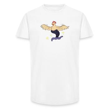 Happy Hen-Mermaid - Long Fit Men's T-Shirt - white - Front - AI Model Male 185 light (185cm)