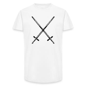 Knight Swords - Long Fit Men's T-Shirt - white - Front - AI Model Male 185 light (185cm)
