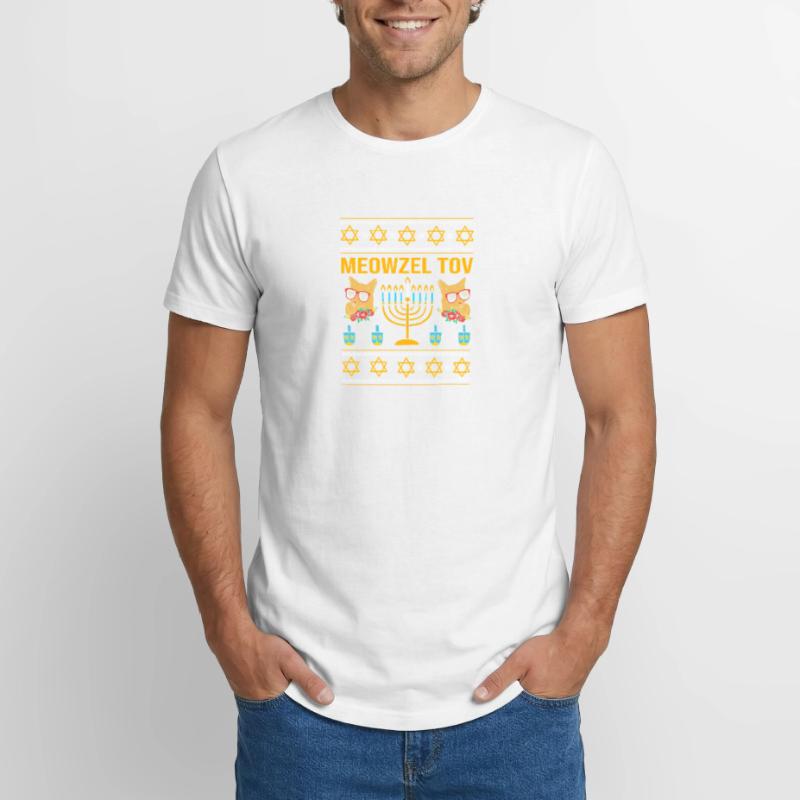 Hanoukka Hanoukka Hanoukka T-shirt coupe longue homme