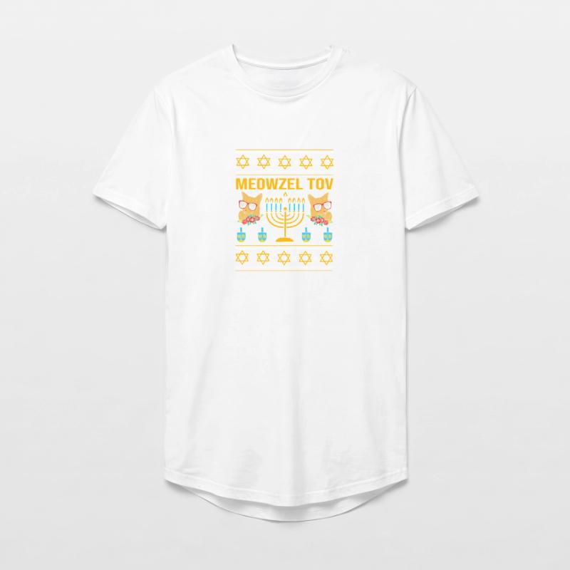 Hanoukka Hanoukka Hanoukka T-shirt coupe longue homme