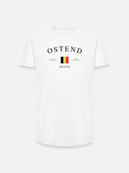 Ostend Belgium – Holiday Souvenir & Gift - Long Fit Men's T-Shirt - white