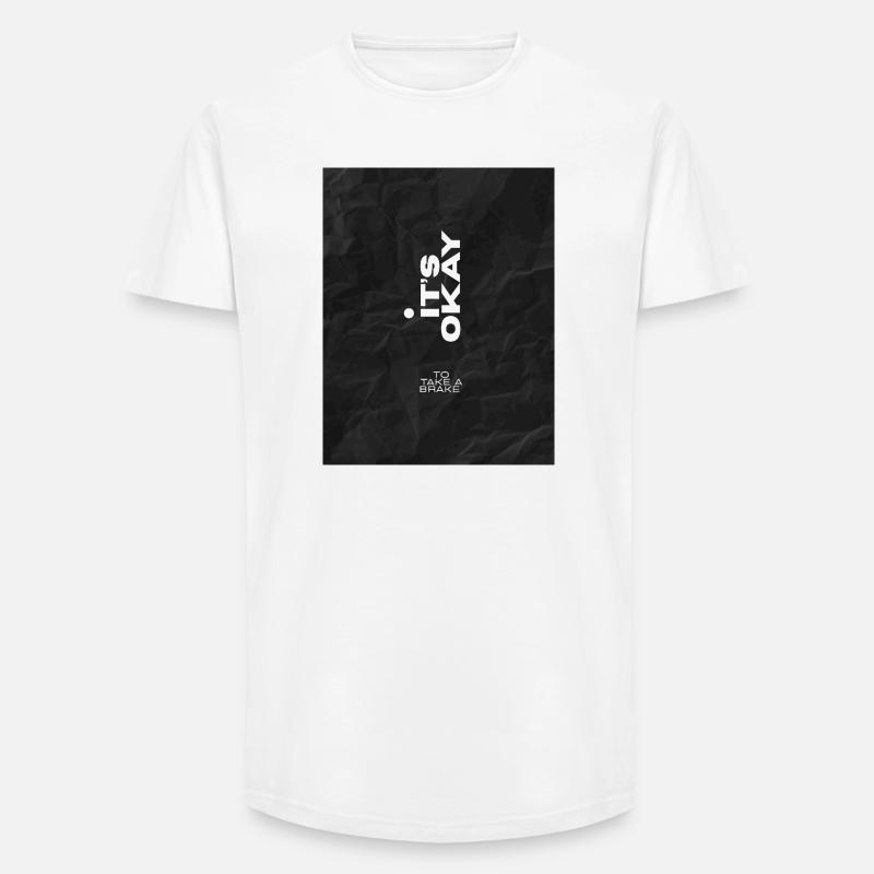SILENZ - Long Fit Men's T-Shirt - white