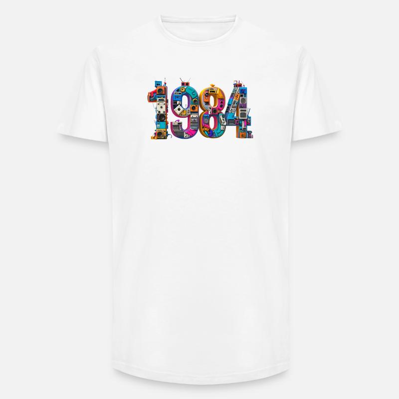 1984 – Abitur, Geburt oder Heirat  - Long Fit Männer T-Shirt - Weiß