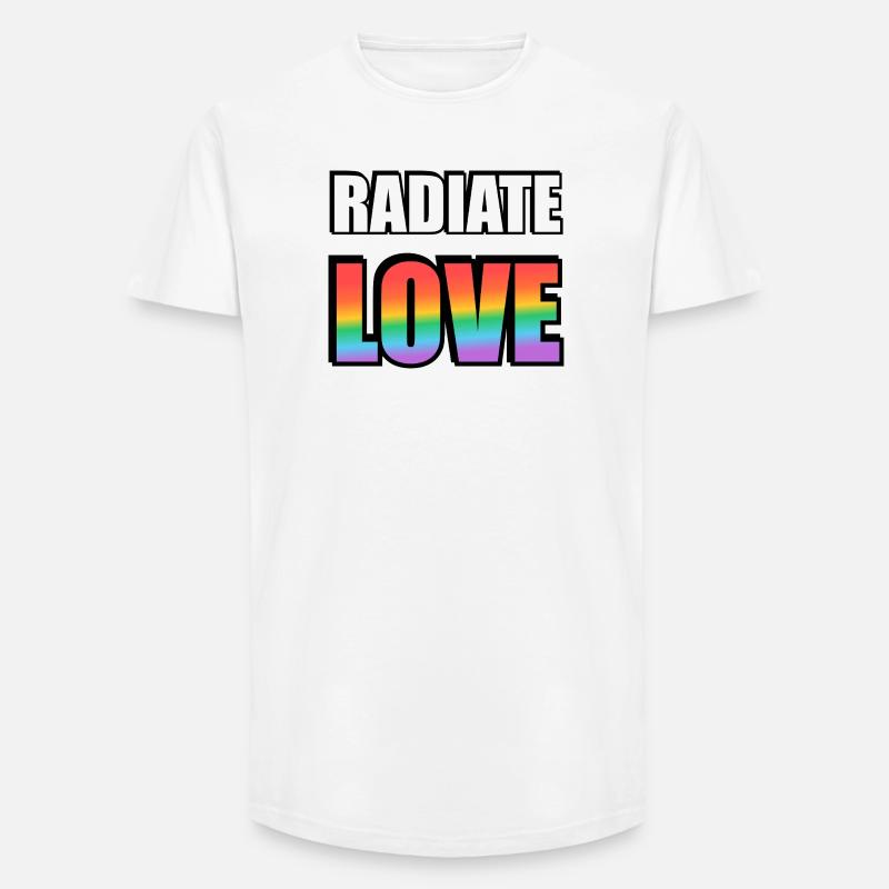Strahlen Sie Liebe Regenbogen aus - Long Fit Männer T-Shirt - Weiß