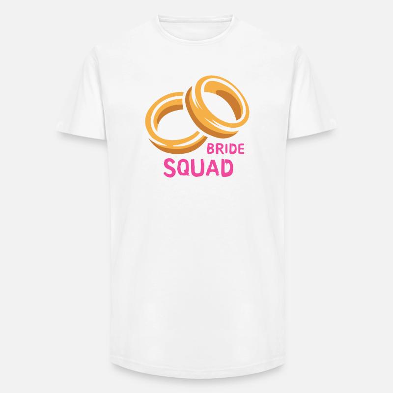 Bride Squad Ringe Junggesellinnenabschied - Long Fit Männer T-Shirt - Weiß