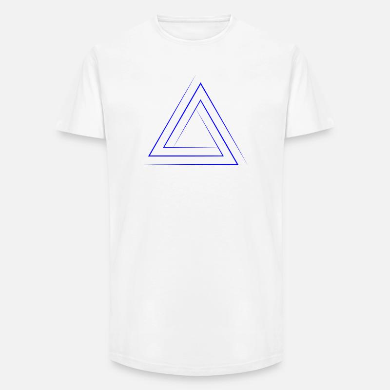 Geometric triangular nesting - Long Fit Men's T-Shirt - white