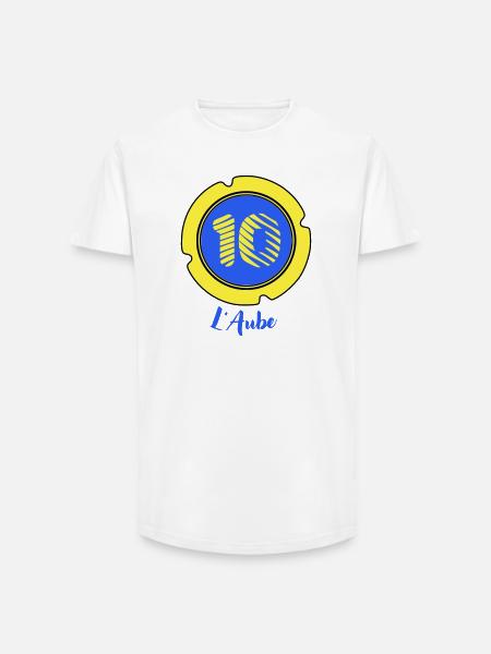 Logo of the Aube department 10 - Long Fit Men's T-Shirt - white