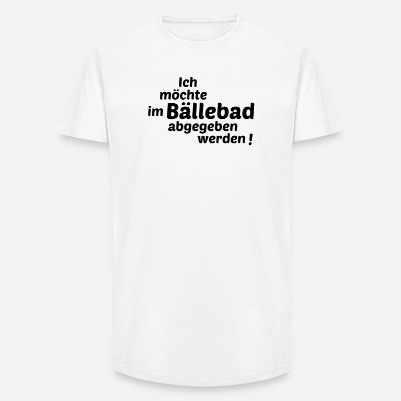 Baellebad - Long Fit Männer T-Shirt - Weiß